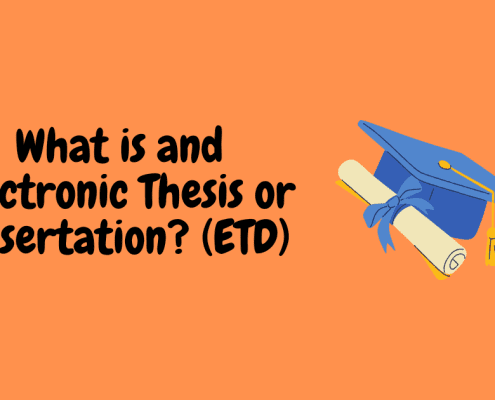 What is and Electronic Thesis or Dissertation? (ETD)