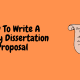 How To Write A History Dissertation Proposal